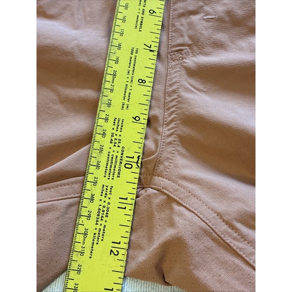 Huk Men's Shorts Medium Orange Cargo Creekbed Pull on Buckle Gorpcore Hiking - Picture 5 of 14